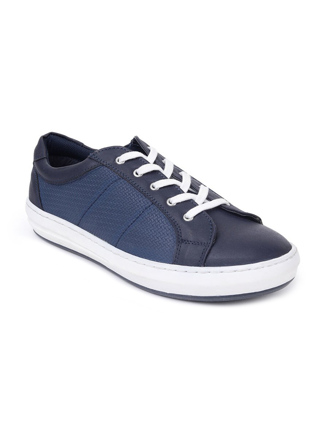

Paragon Men Colourblocked Leather Sneakers, Navy blue