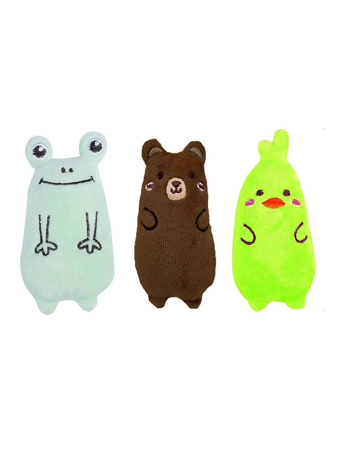 

Emily pets Set Of 3 Soft Plush Pet Toys, Blue