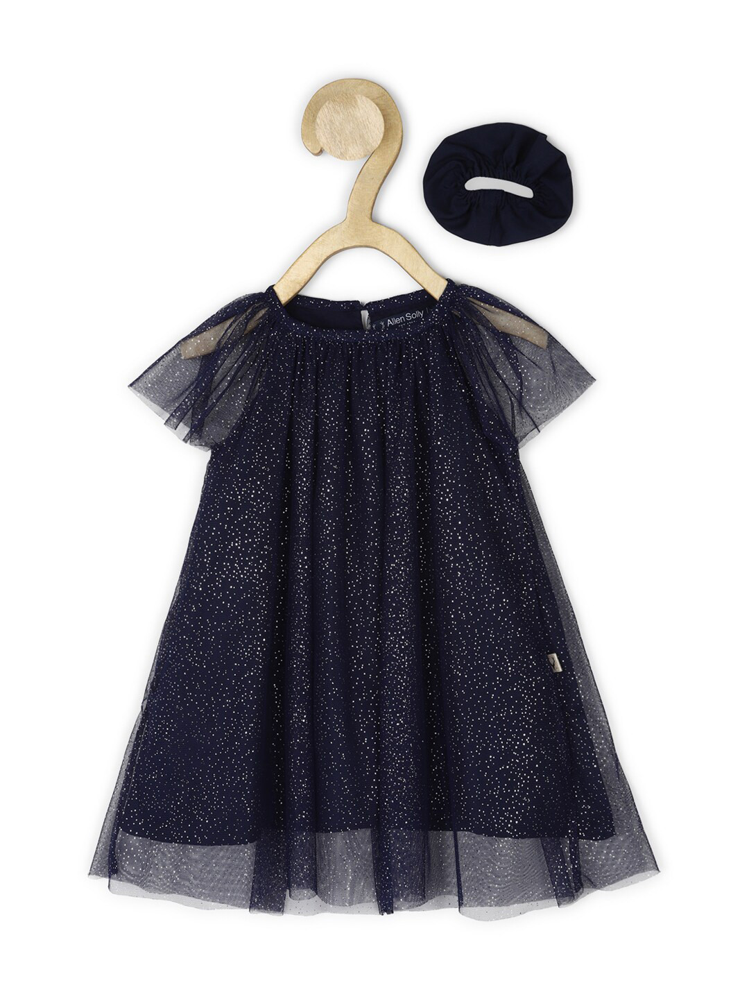 

Allen Solly Junior Girls A-Line Dress With Hairband, Navy blue
