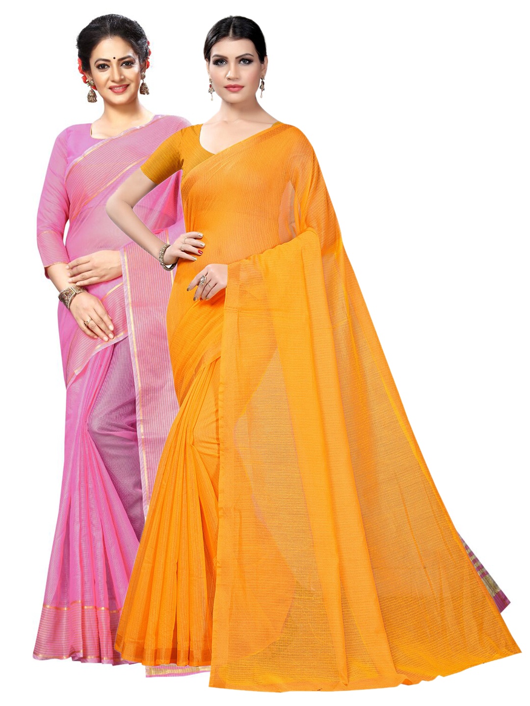 

Florence Pack Of 2 Ilkal Saree, Mustard
