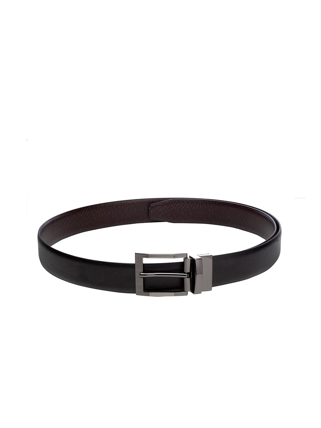 

Apsis Men Textured Tang Reversible Belt, Black