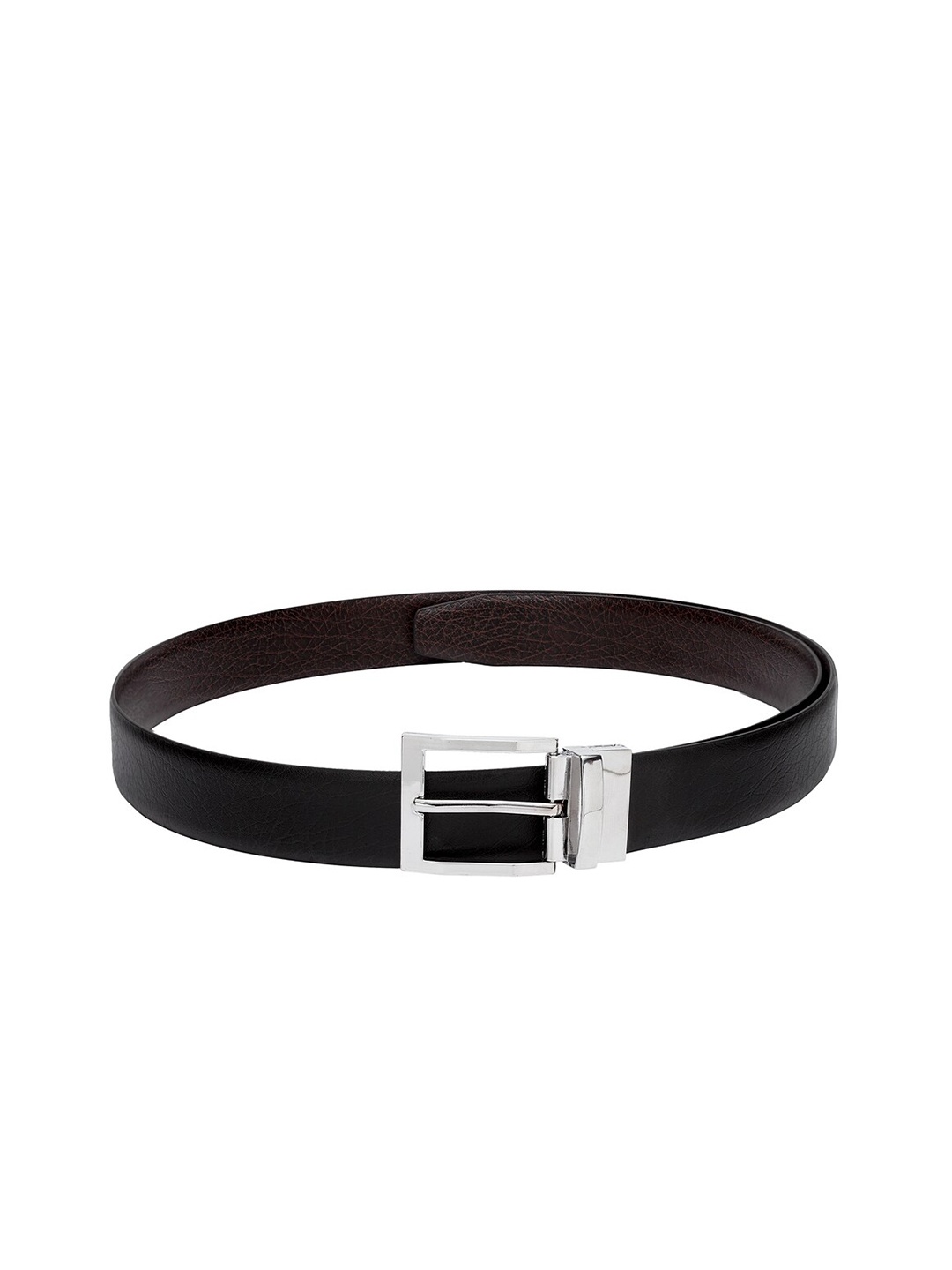 

Apsis Men Textured Tang Reversible Belt, Black