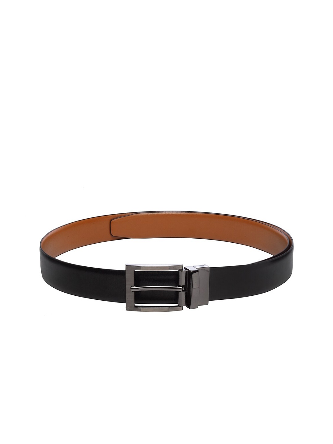 

Apsis Men Solid Tang Reversible Belt, Black