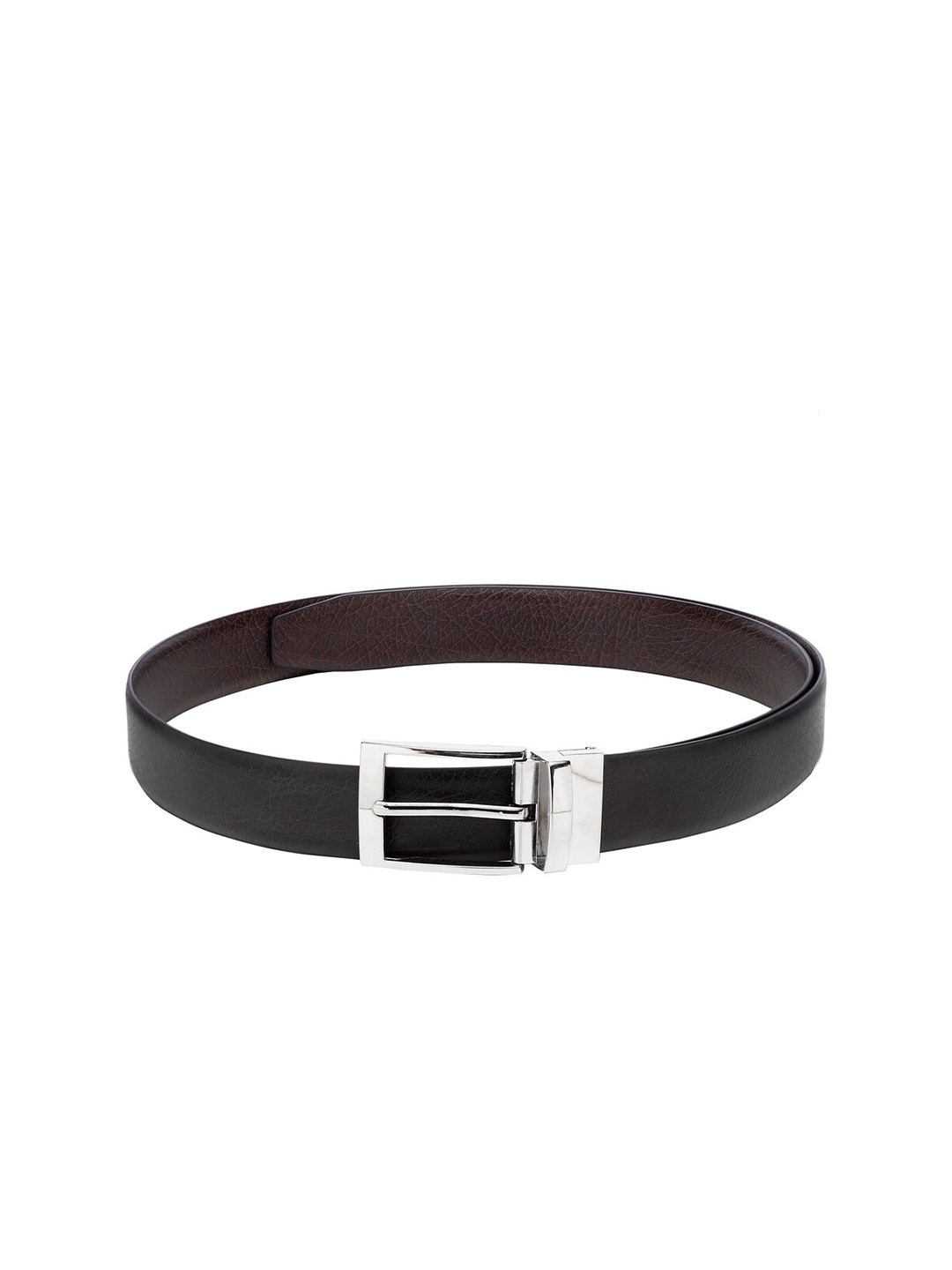 

Apsis Men Textured Tang Reversible Belt, Black