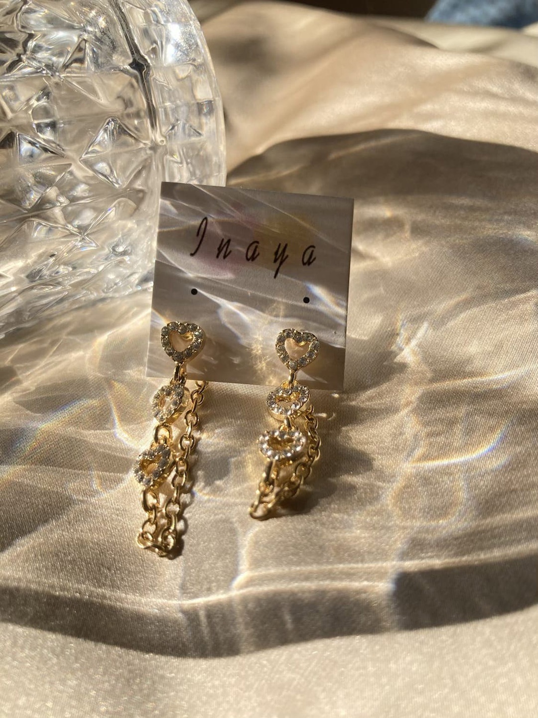 

Inaya Gold-Plated Contemporary Drop Earrings