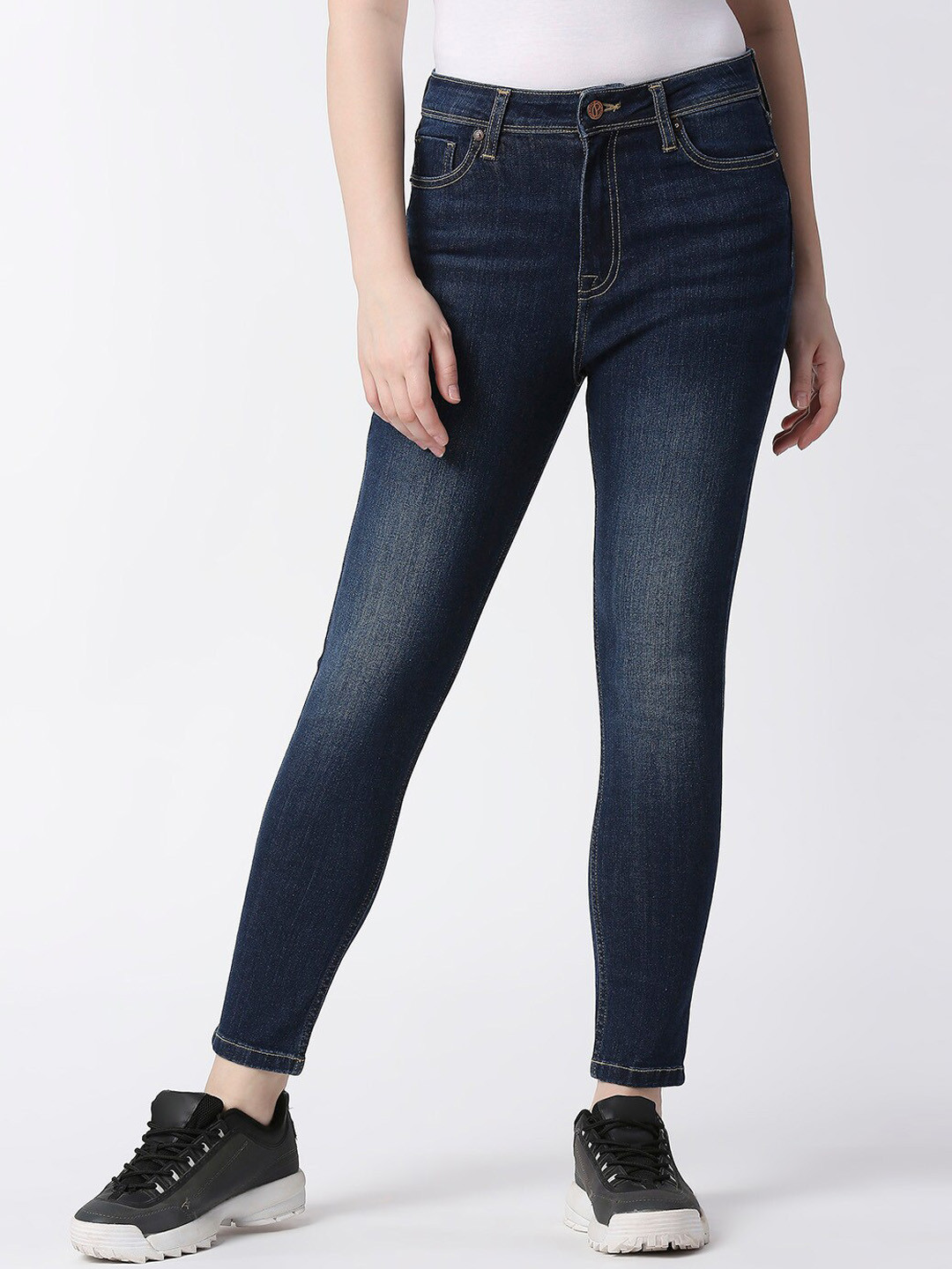 

Pepe Jeans Women Skinny Fit High-Rise Light Fade Jeans, Blue