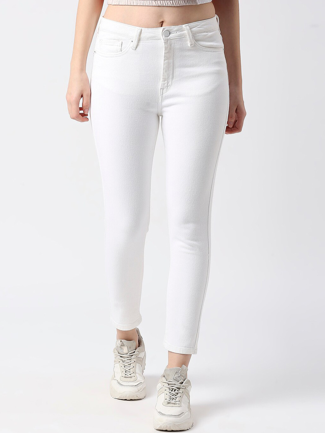 

Pepe Jeans Women Skinny Fit High-Rise Jeans, White
