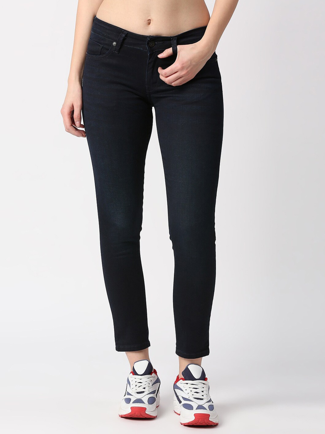 

Pepe Jeans Women Cotton Regular Fit Jeans, Black