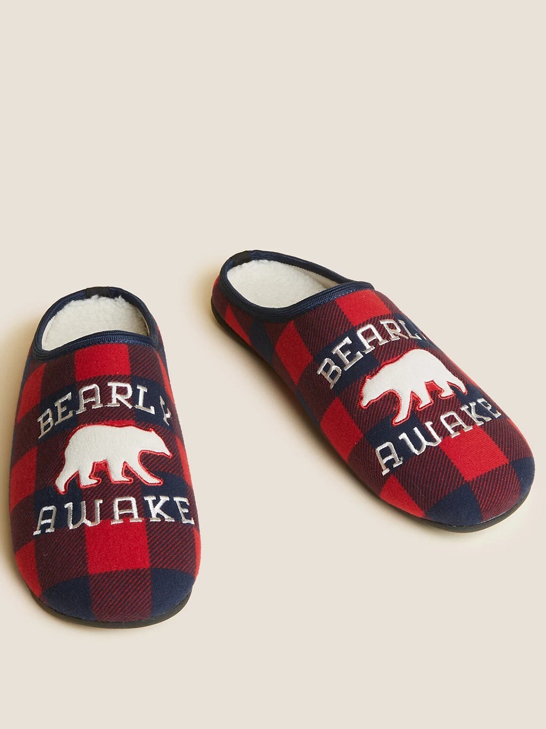 

Marks & Spencer Men Printed Room Slippers, Red