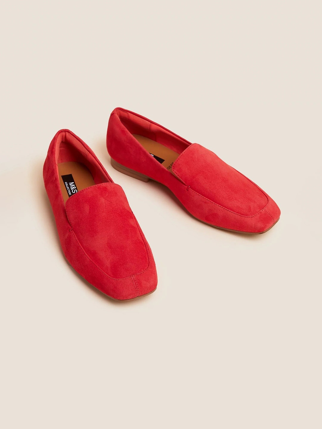 

Marks & Spencer Women Suede Loafers, Red