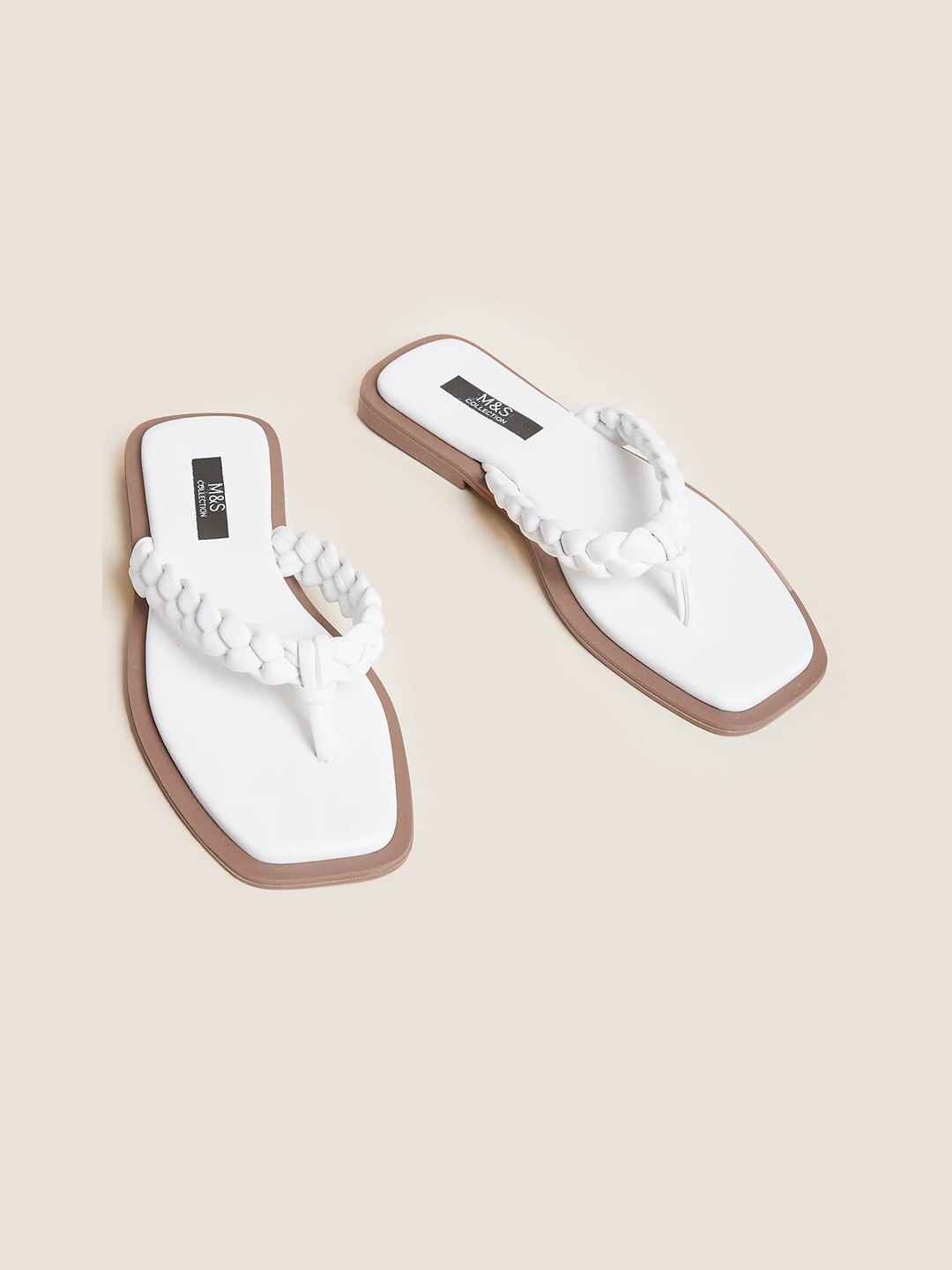 

Marks & Spencer Women T-Strap Flats, White