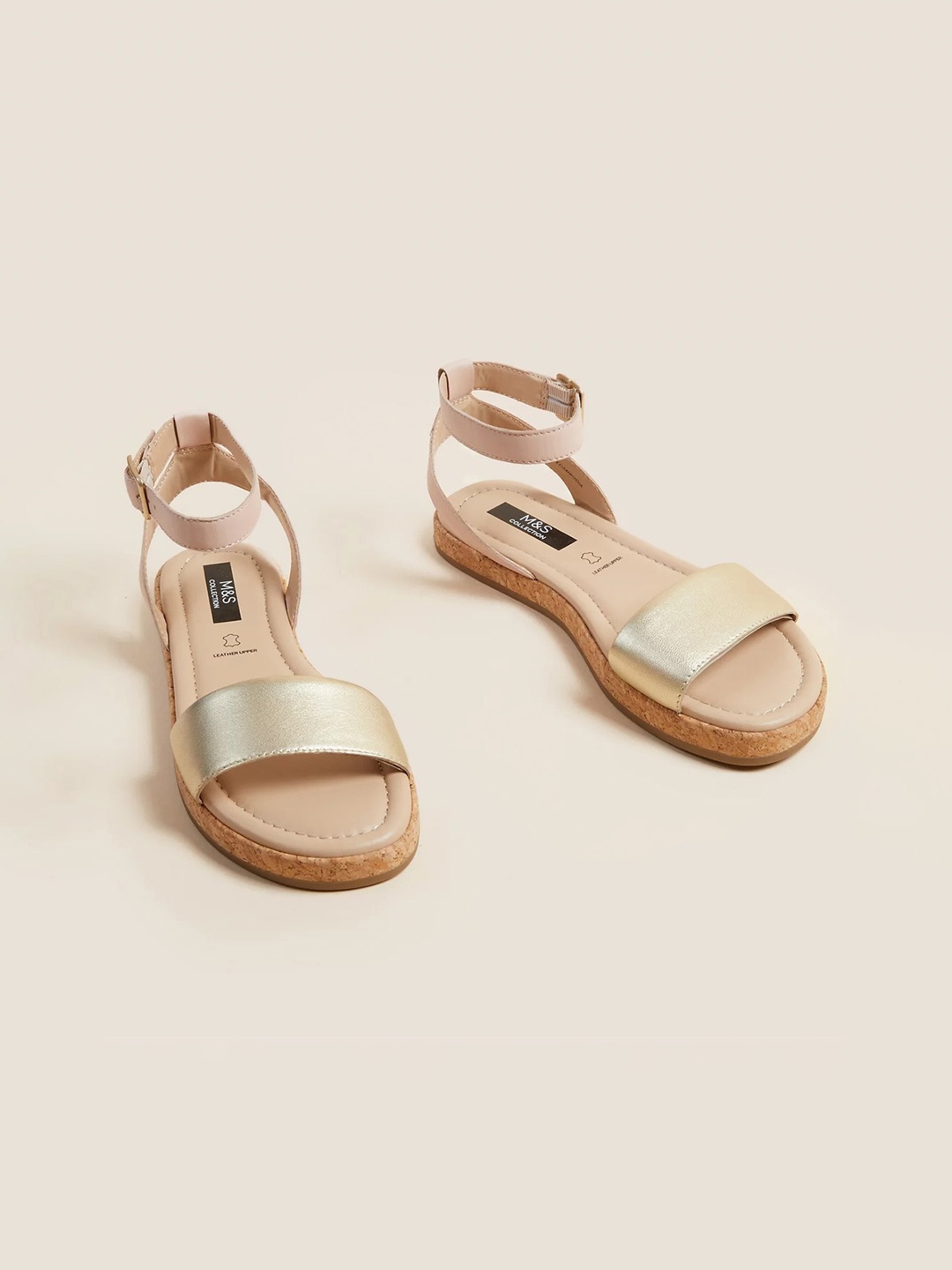 

Marks & Spencer Women Open Toe Flats, Beige