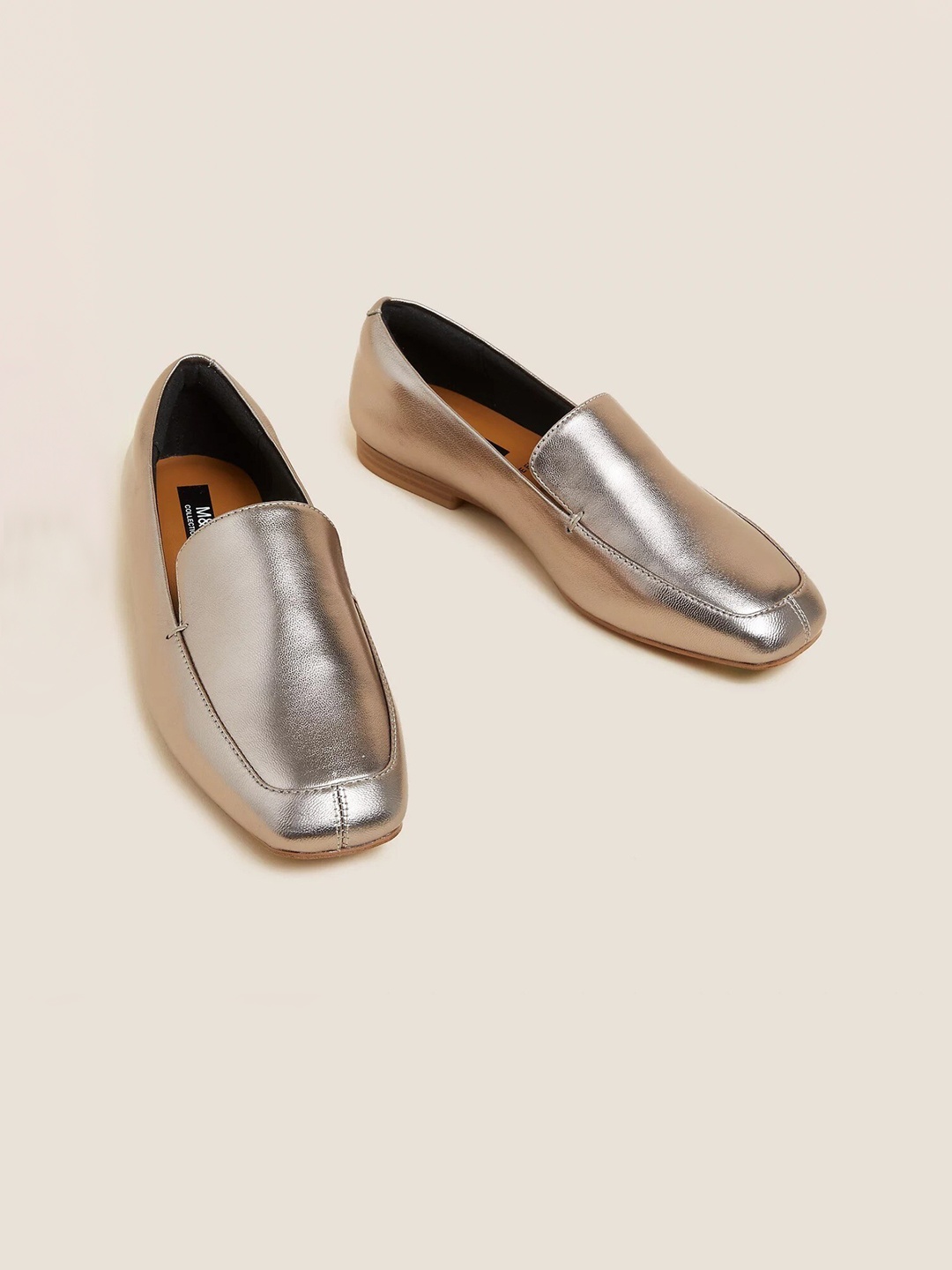 

Marks & Spencer Women Leather Loafers, Copper