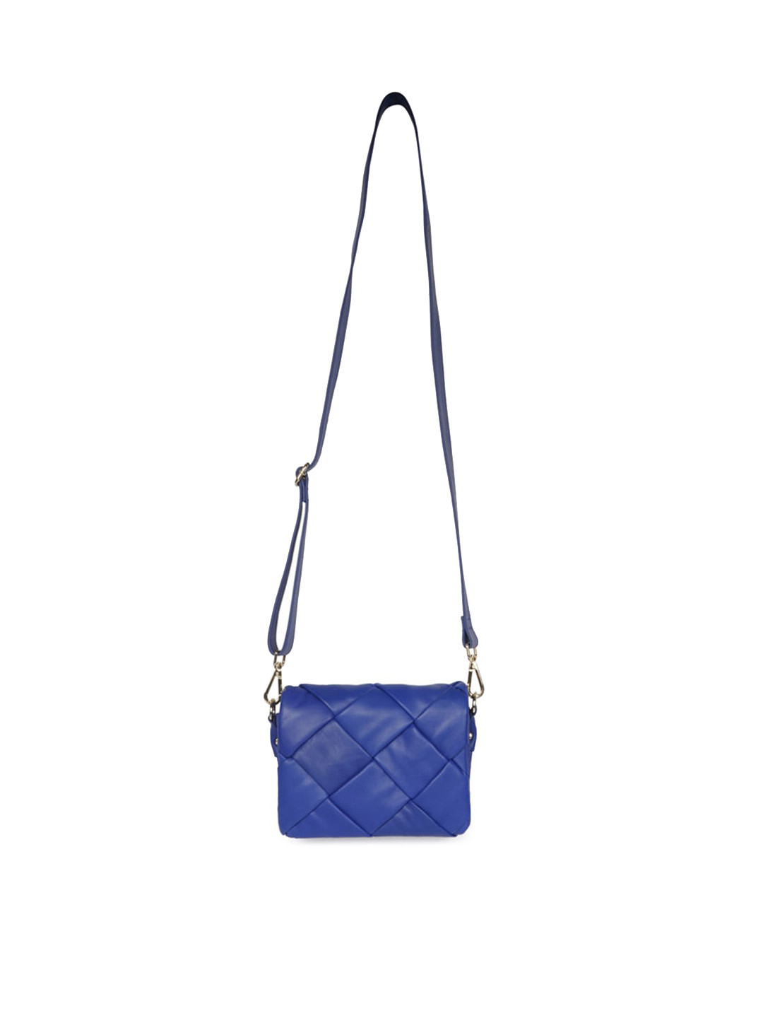

Saint G Leather Structured Sling Bag, Blue