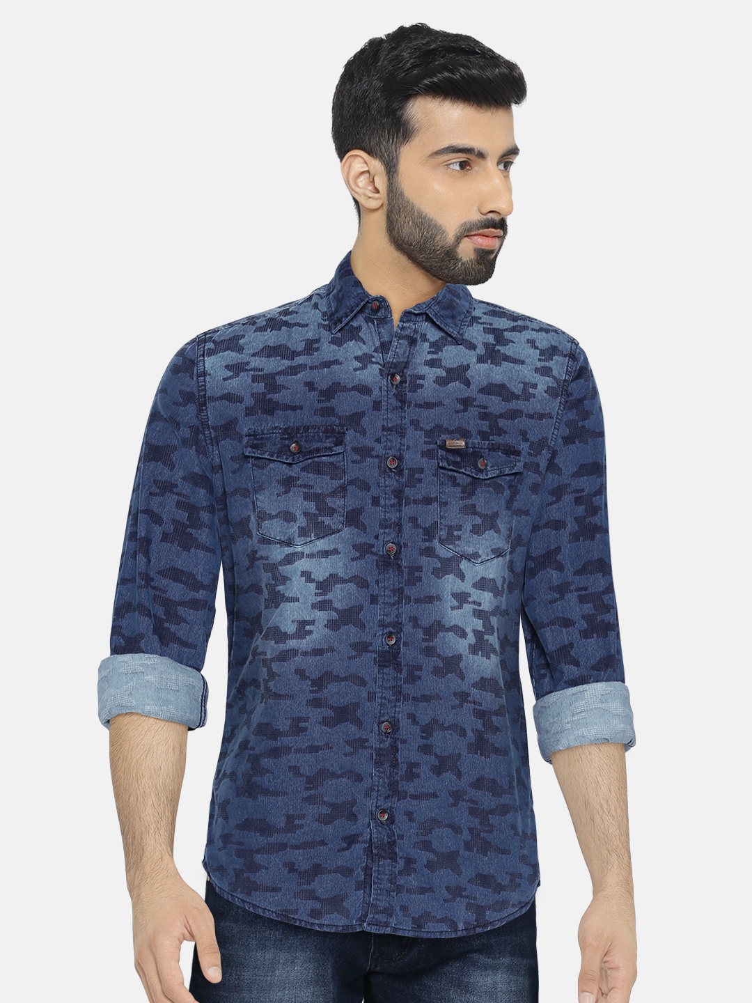 

Mufti Men Grey Slim Fit Solid Casual Shirt