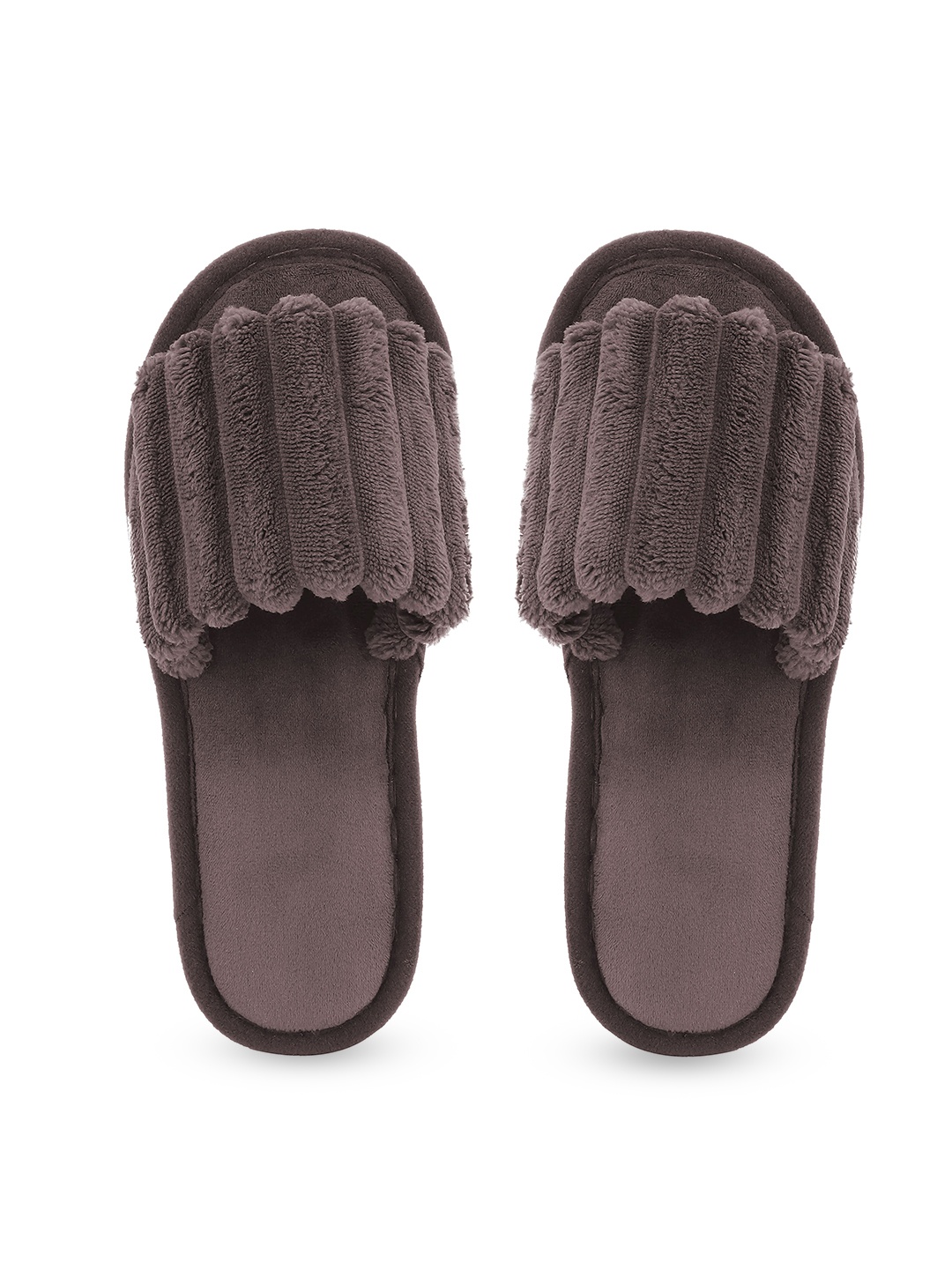 

CASSIEY Men Fur Room Slippers, Brown