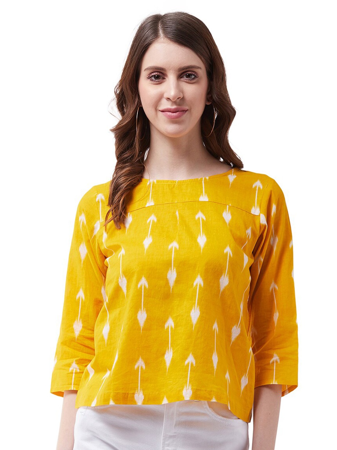 

InWeave Print Cotton Top, Yellow