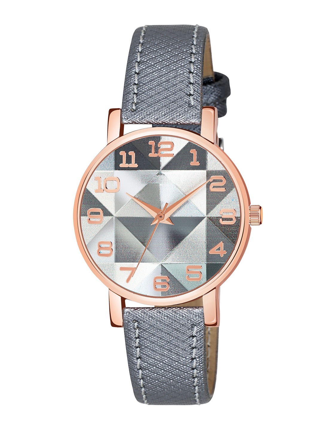 

CERO Women Brass Printed Dial & Straps Analogue Watch AB59-Grey