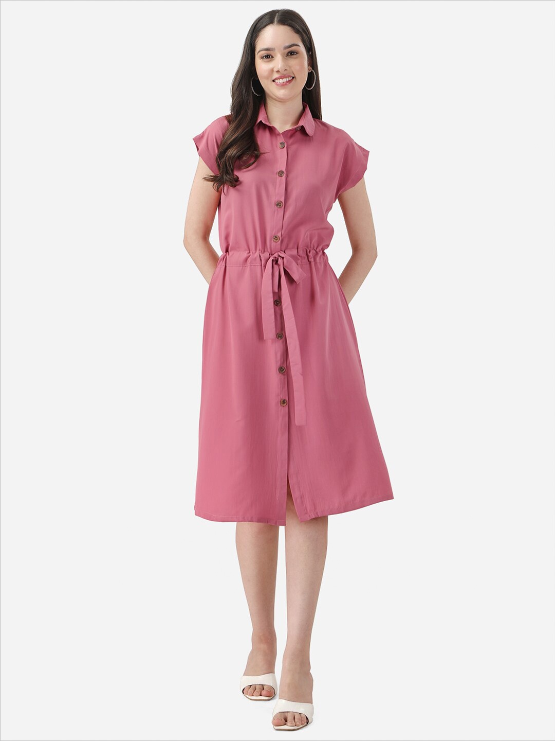 

Fbella Shirt Dress, Peach