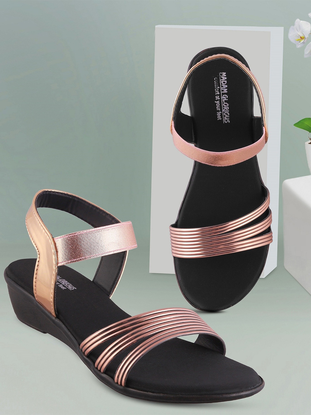 

madam glorious Wedge Heels, Rose gold