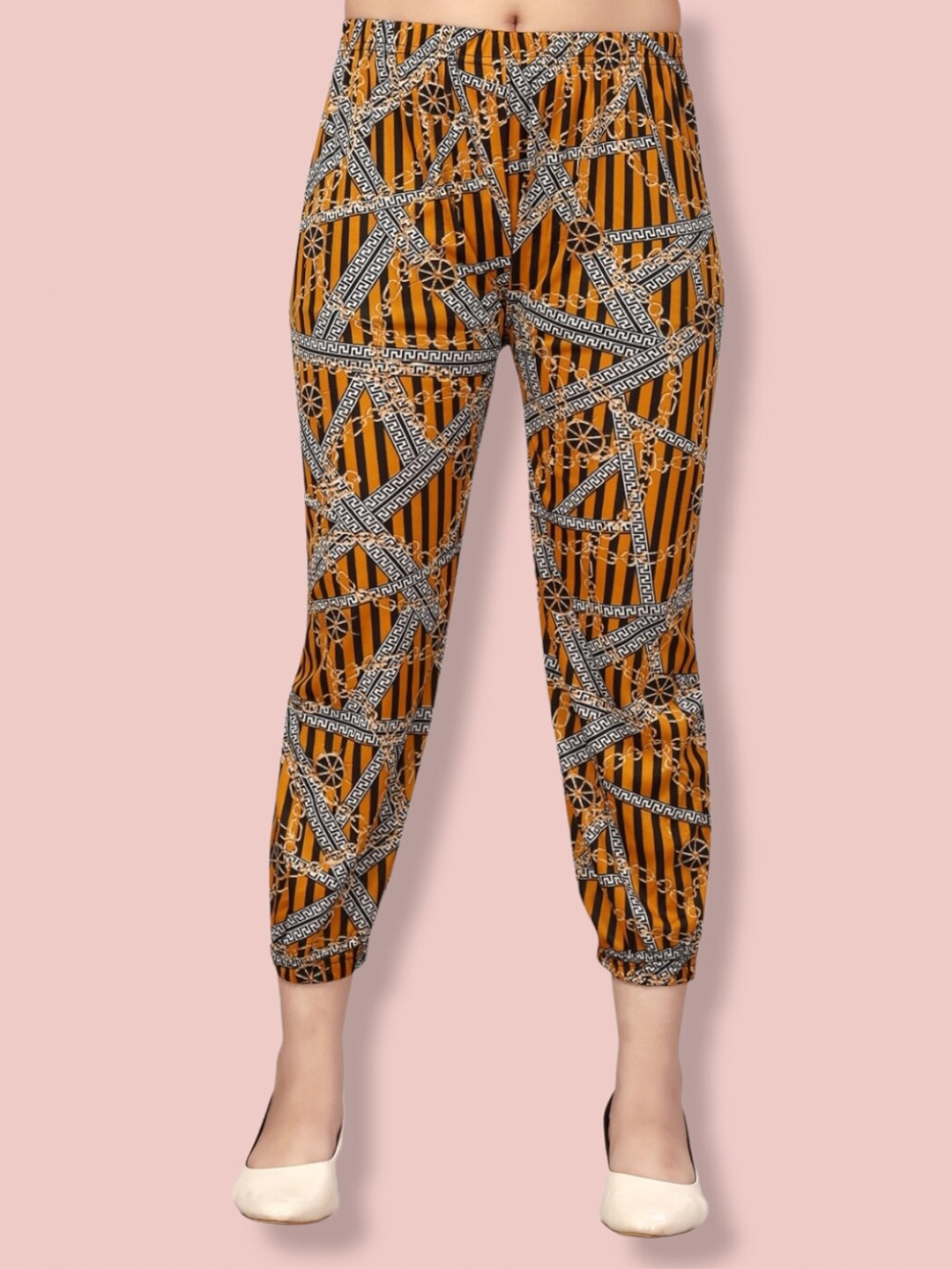 

Aarika Girls Printed Harem Pant, Mustard