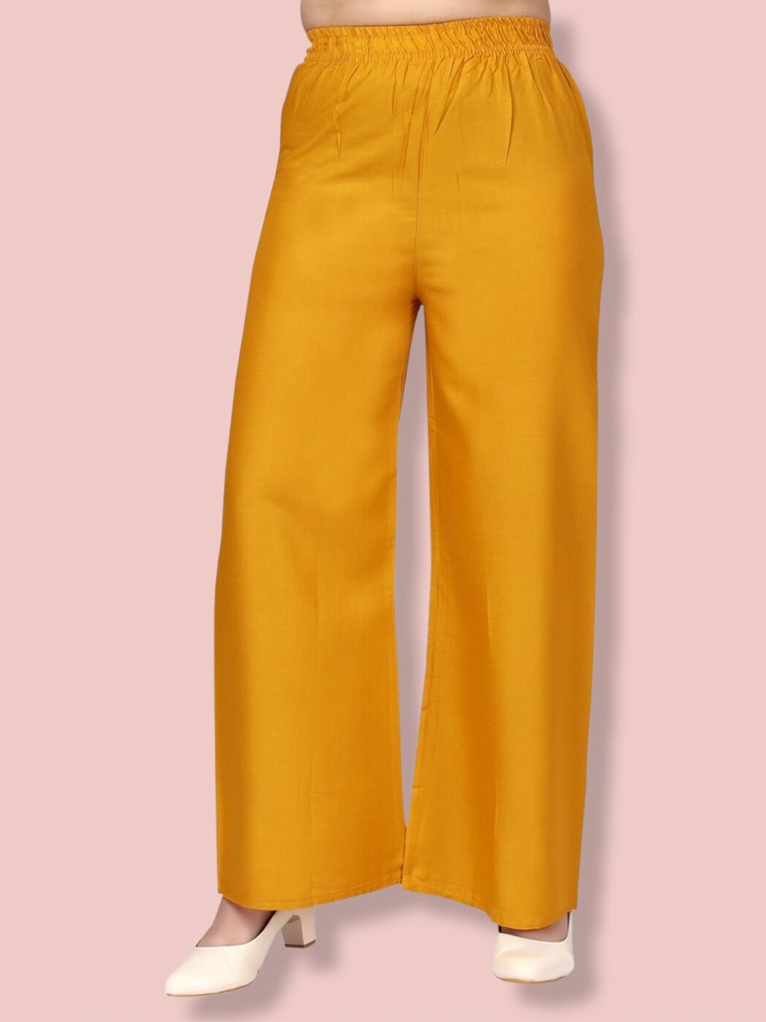 

Aarika Girls Cotton Chambray Palazzos, Yellow