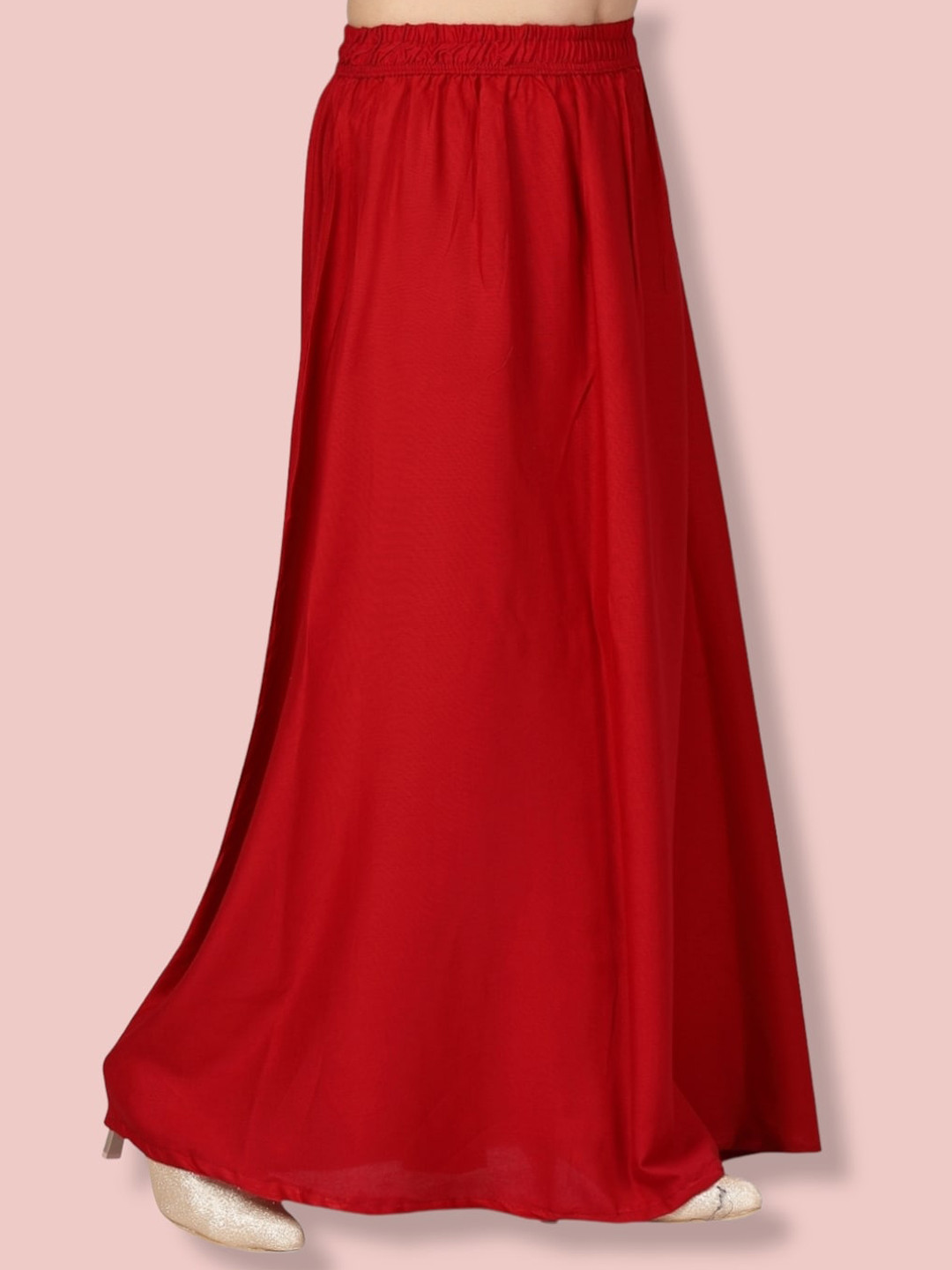 

Aarika Girls Pure Cotton Flared Maxi Ethnic Skirt, Maroon