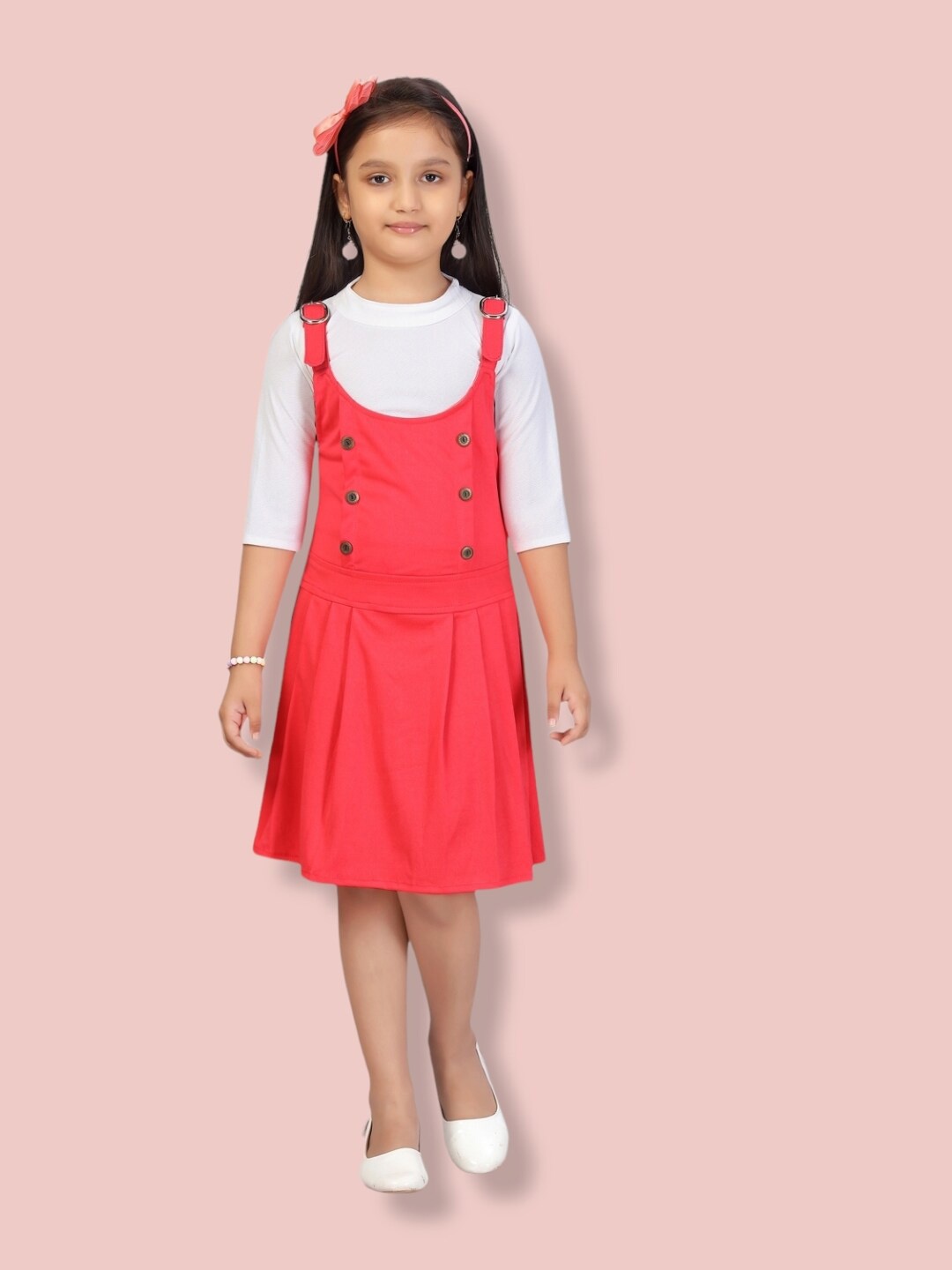

Aarika Kids Girls T-shirt with Skirt, White