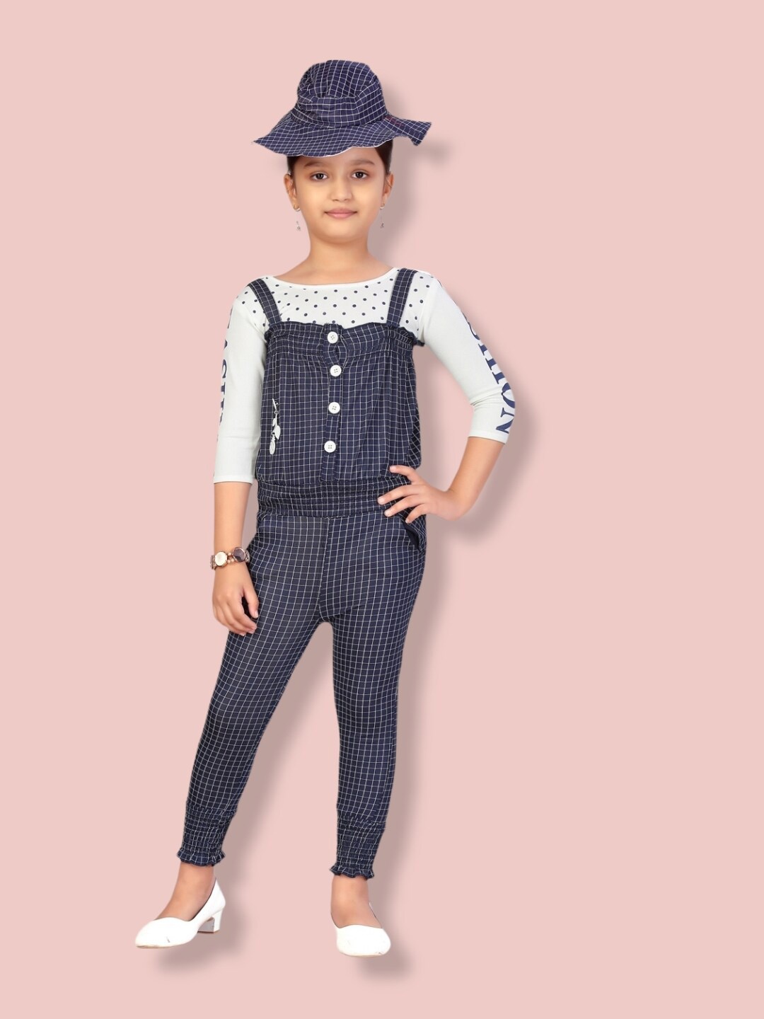 

Aarika Girls Printed T-shirt with Trousers, Blue