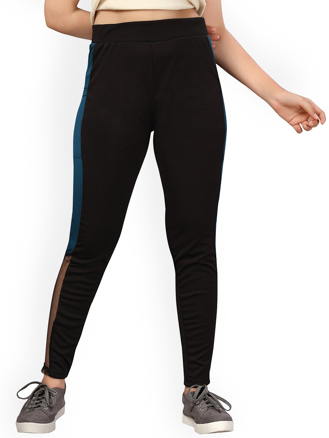 

Aarika Girls Colorblocked Tights, Black