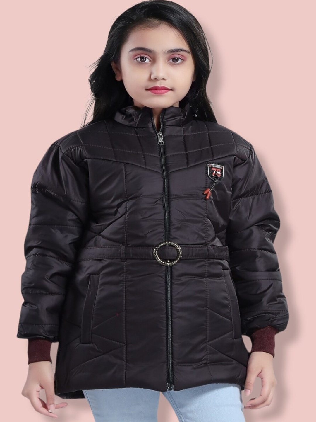 

Aarika Girls Longline Puffer Jacket, Black