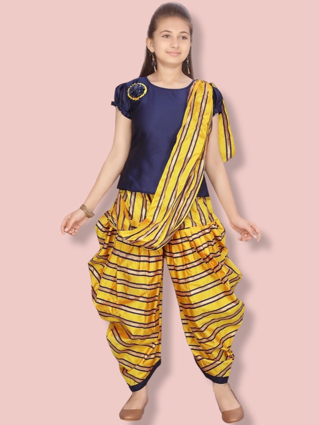 

Aarika Girls Kurta & Dhoti Pants, Navy blue