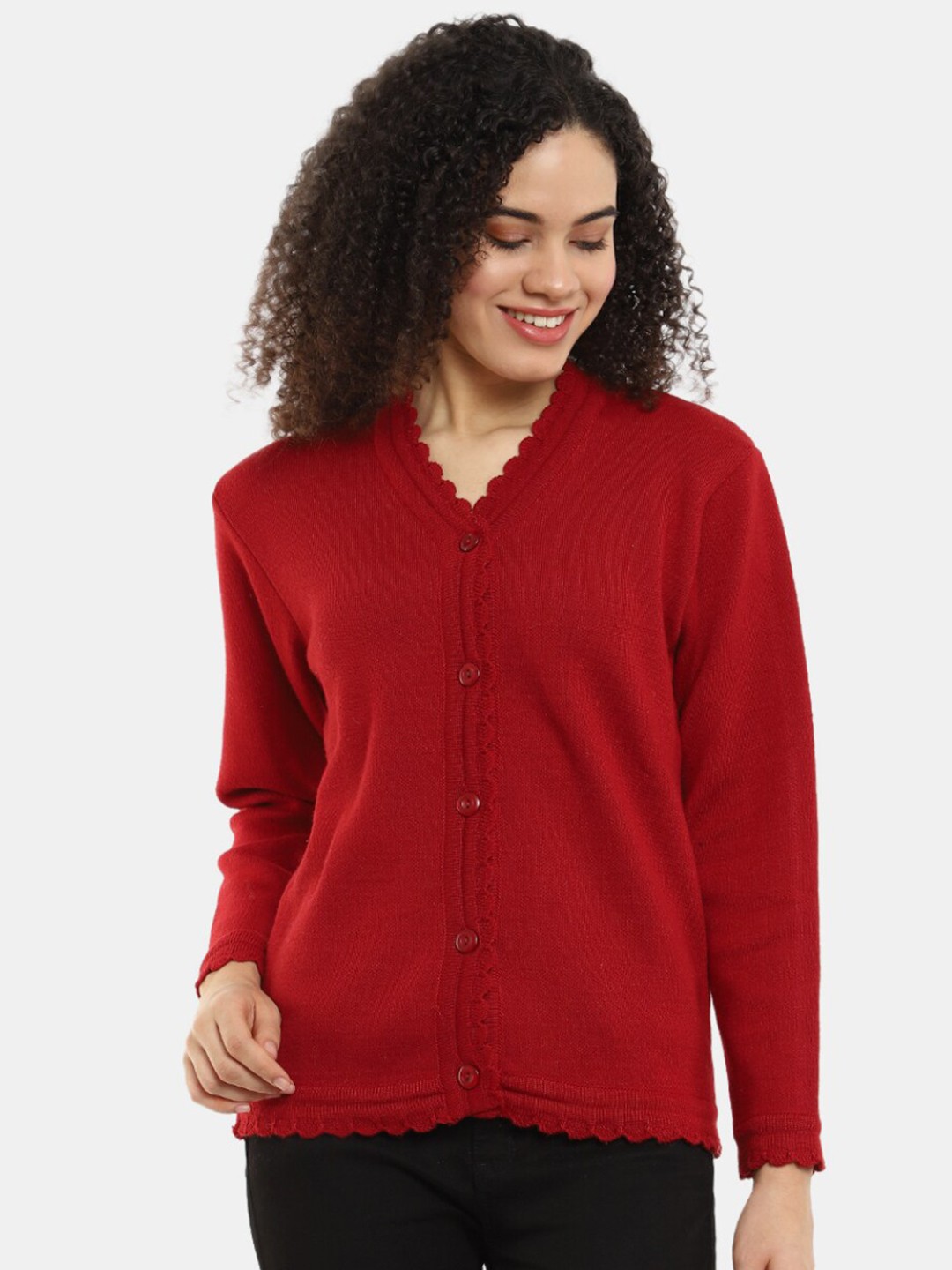 

V-Mart Women Acrylic Sweatshirt, Maroon
