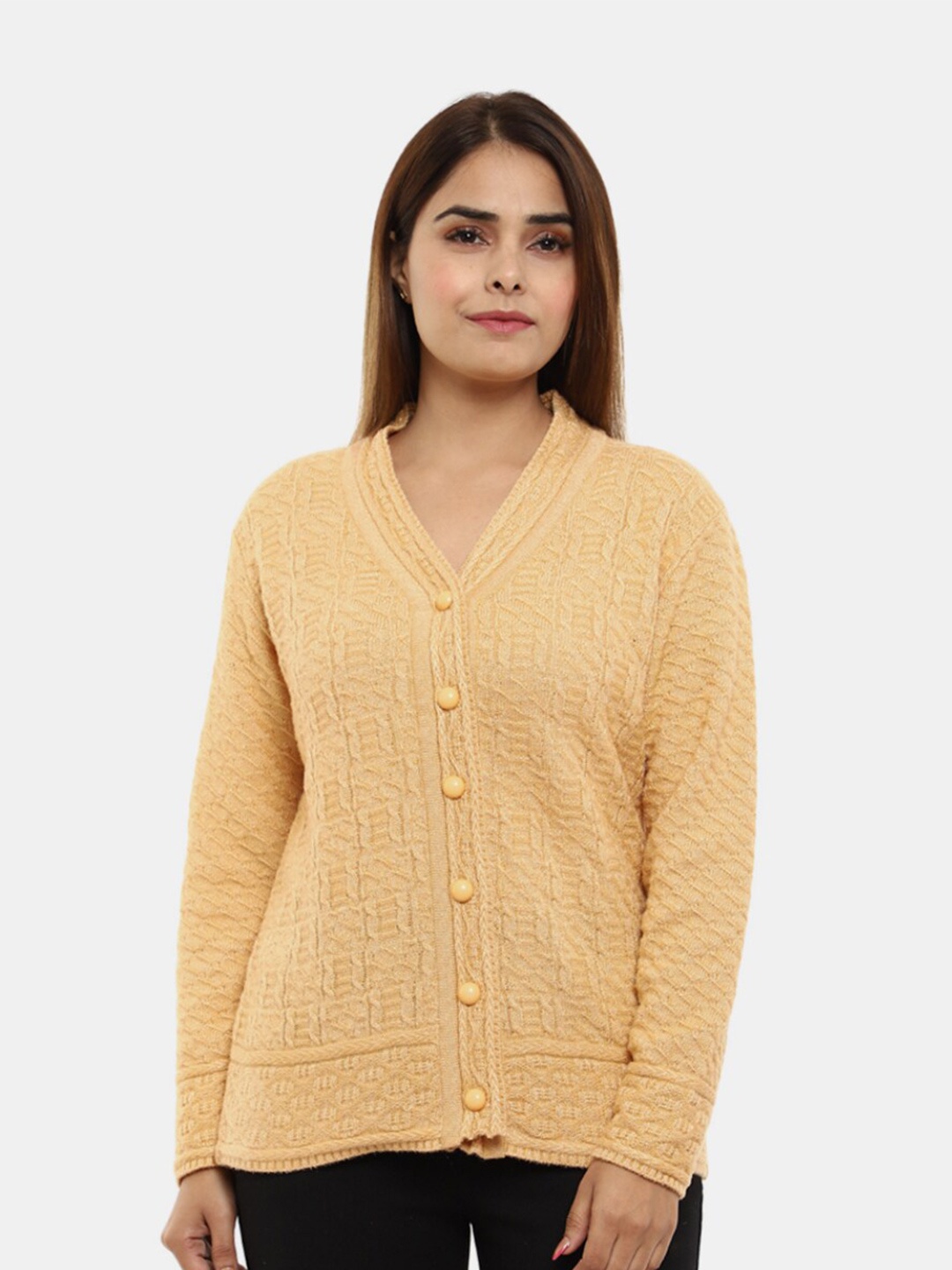 

V-Mart Women V-Neck Sweater, Brown