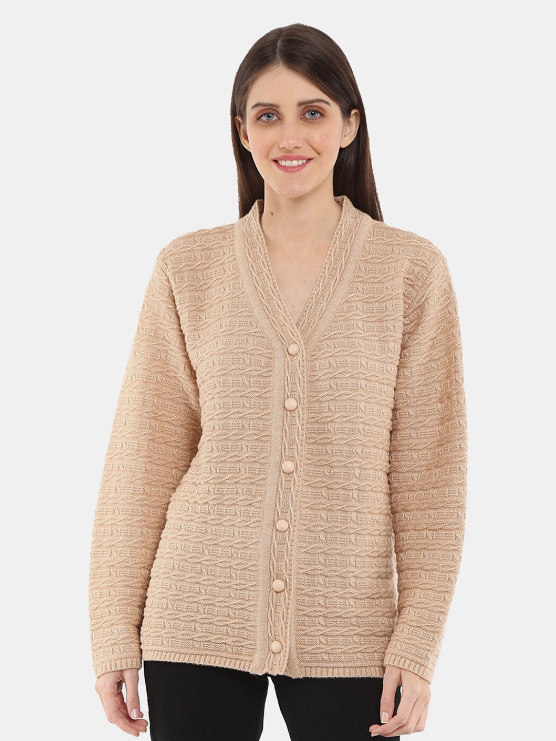 

V-Mart Women Brown Striped Sweatshirt