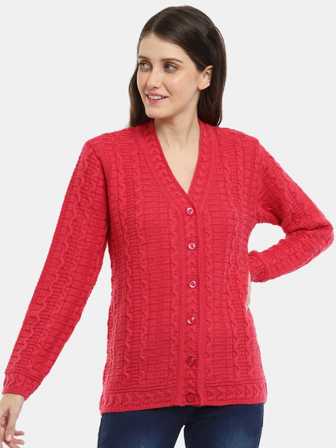 

V-Mart Women Fuchsia Sweatshirt