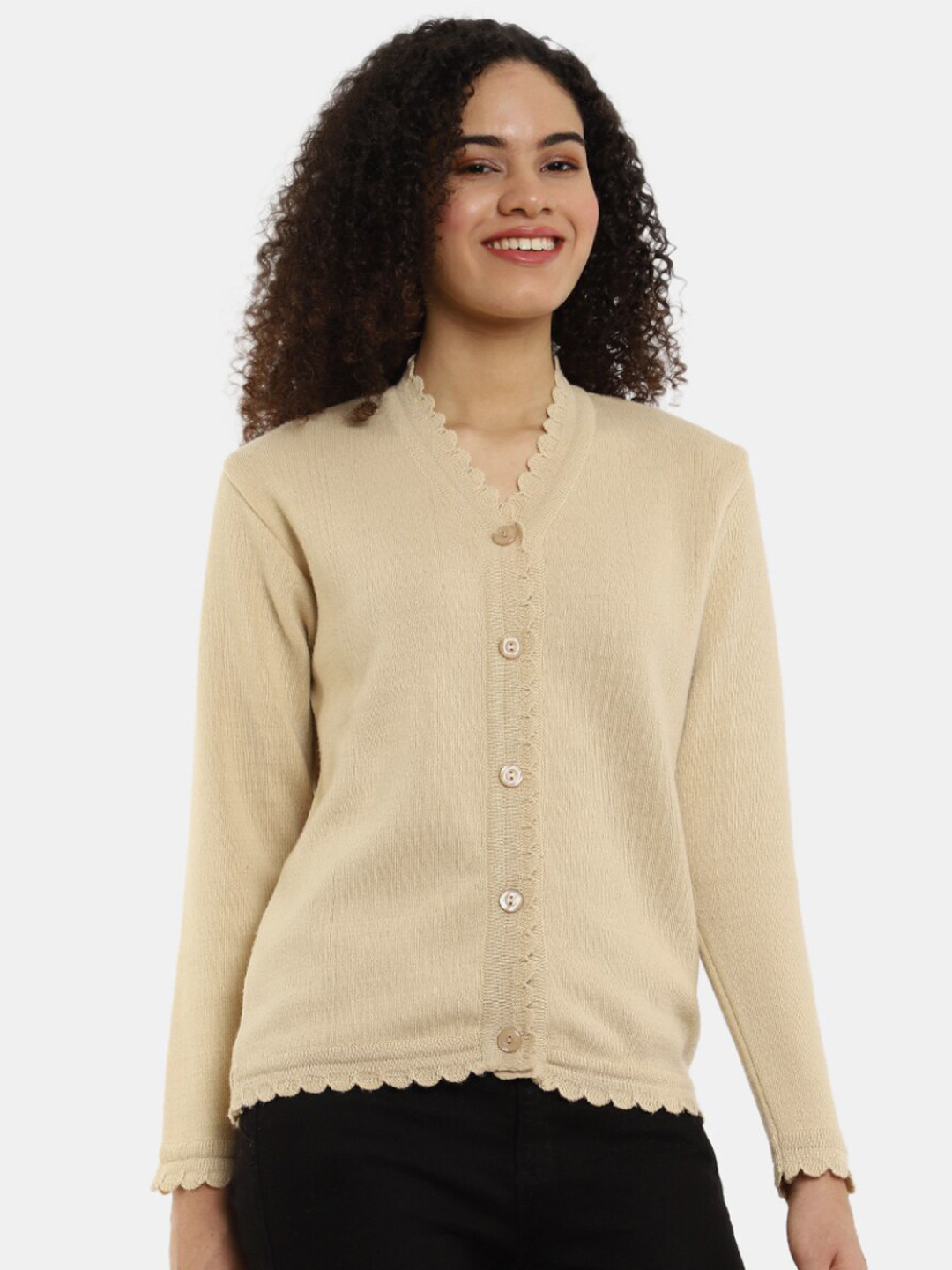 

V-Mart Women Acrylic Sweatshirt, Cream