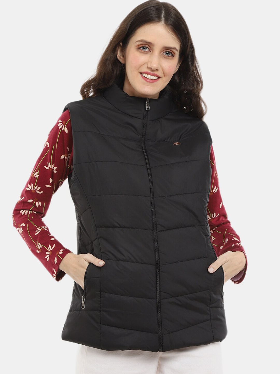 

V-Mart Women Lightweight Cotton Longline Outdoor Padded Jacket, Black
