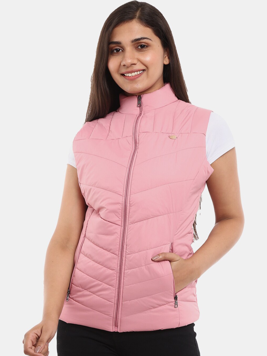 

V-Mart Women Cotton Lightweight Outdoor Padded Jacket, Pink