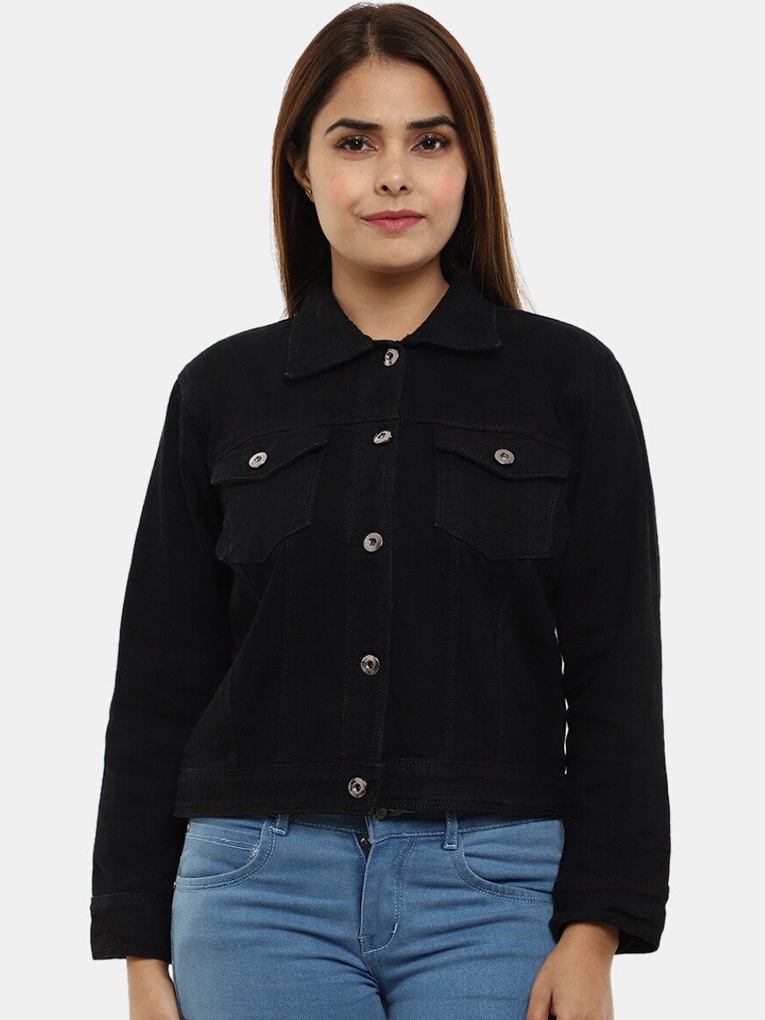 

V-Mart Women Lightweight Crop Outdoor Tailored Jacket, Black