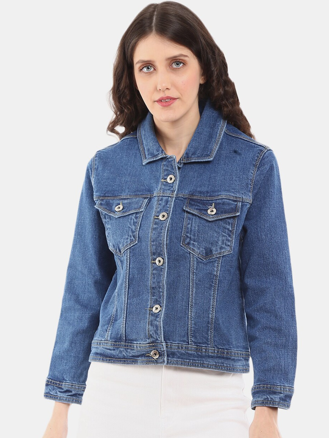 

V-Mart Women Lightweight Outdoor Denim Jacket, Blue