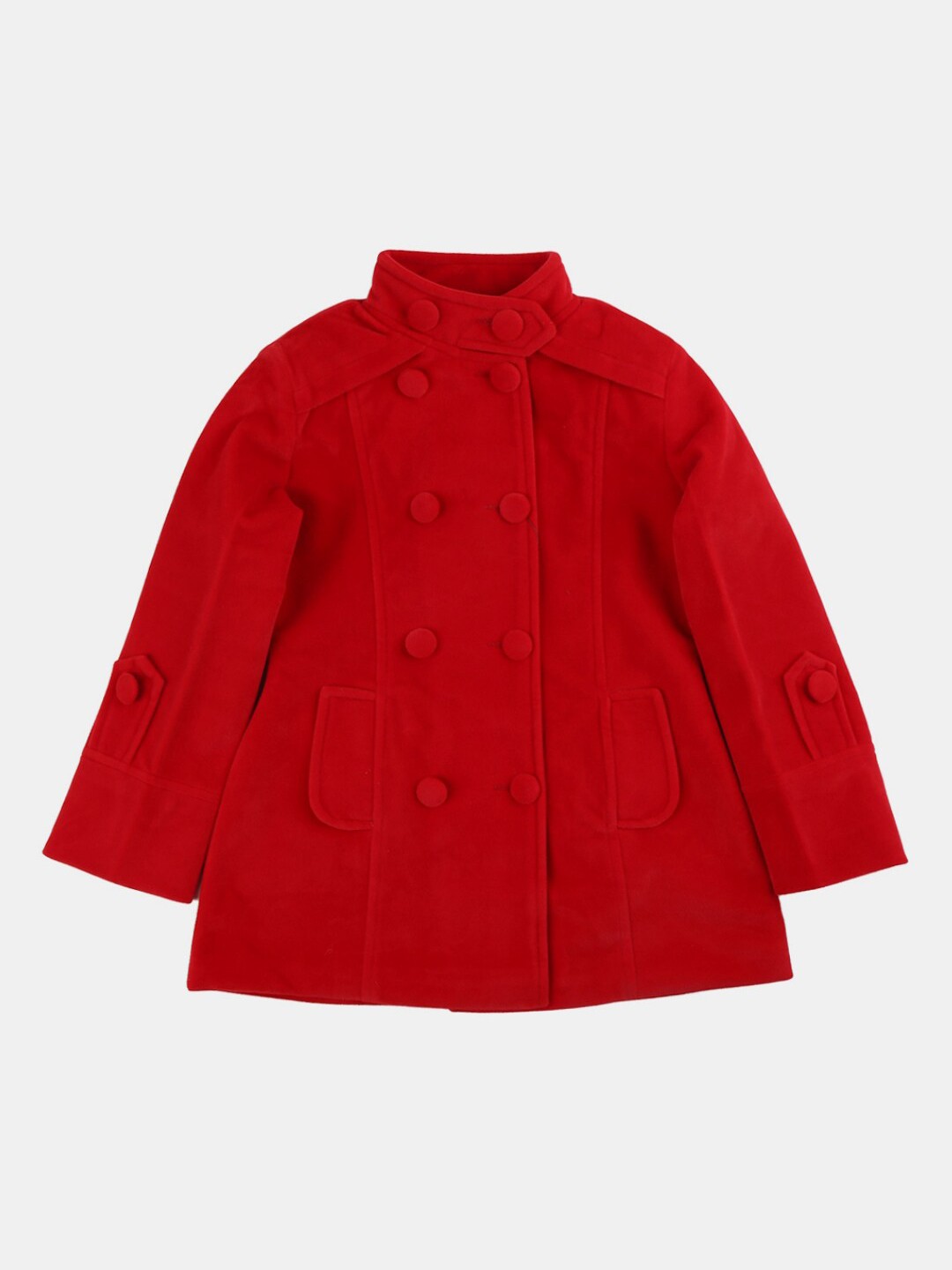 

V-Mart Girls Lightweight Longline Outdoor Tailored Jacket, Red