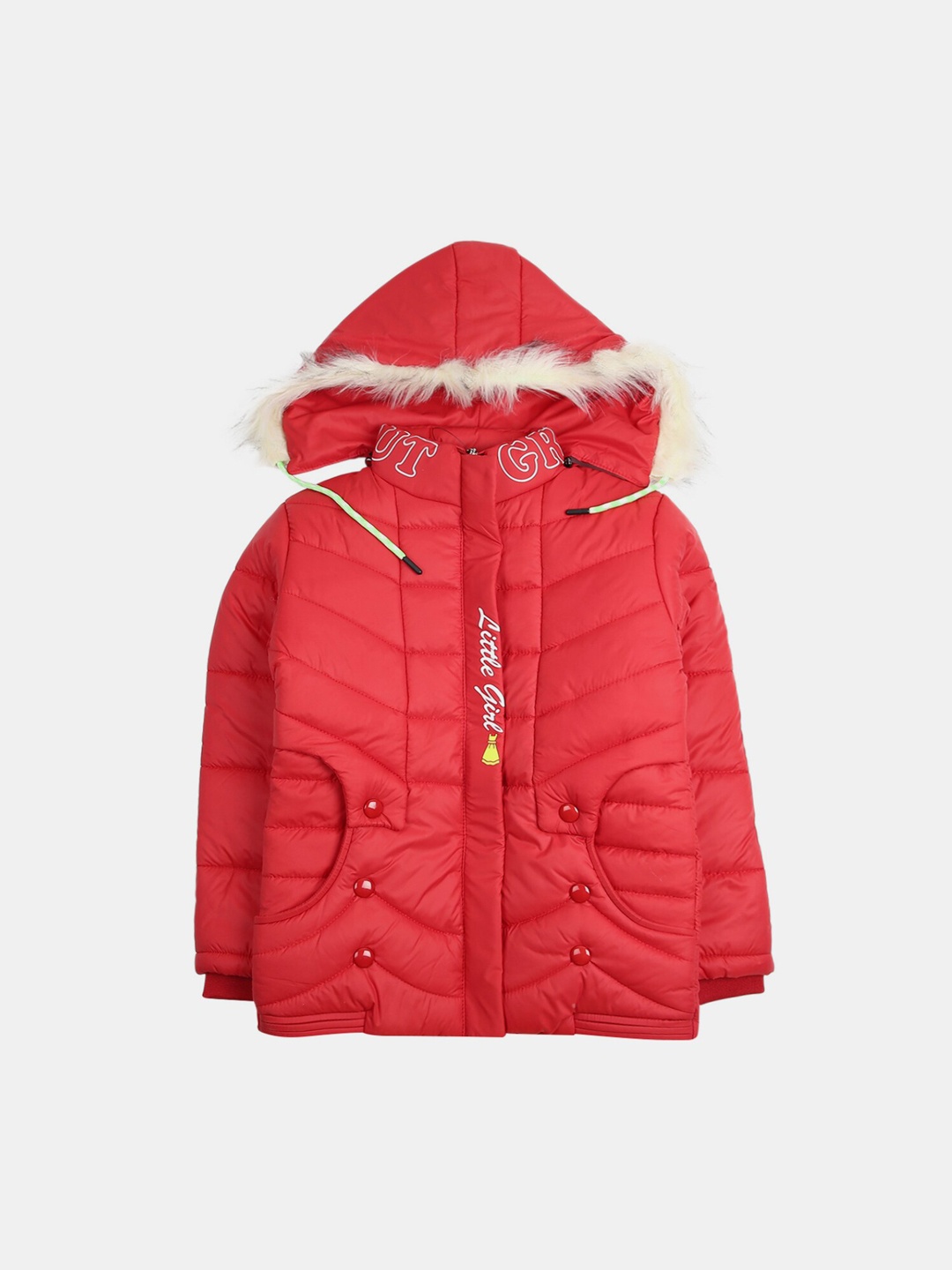 

V-Mart Girls Lightweight Longline Padded Jacket, Maroon
