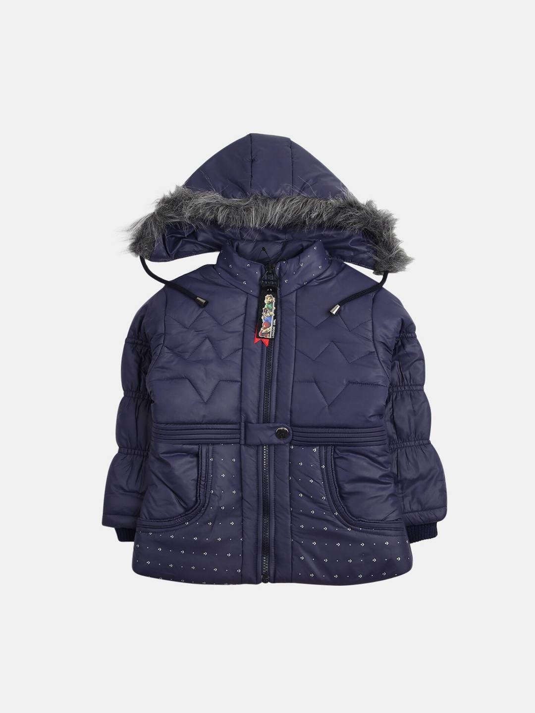 

V-Mart Girls Lightweight Cotton Outdoor Parka Jacket, Navy blue