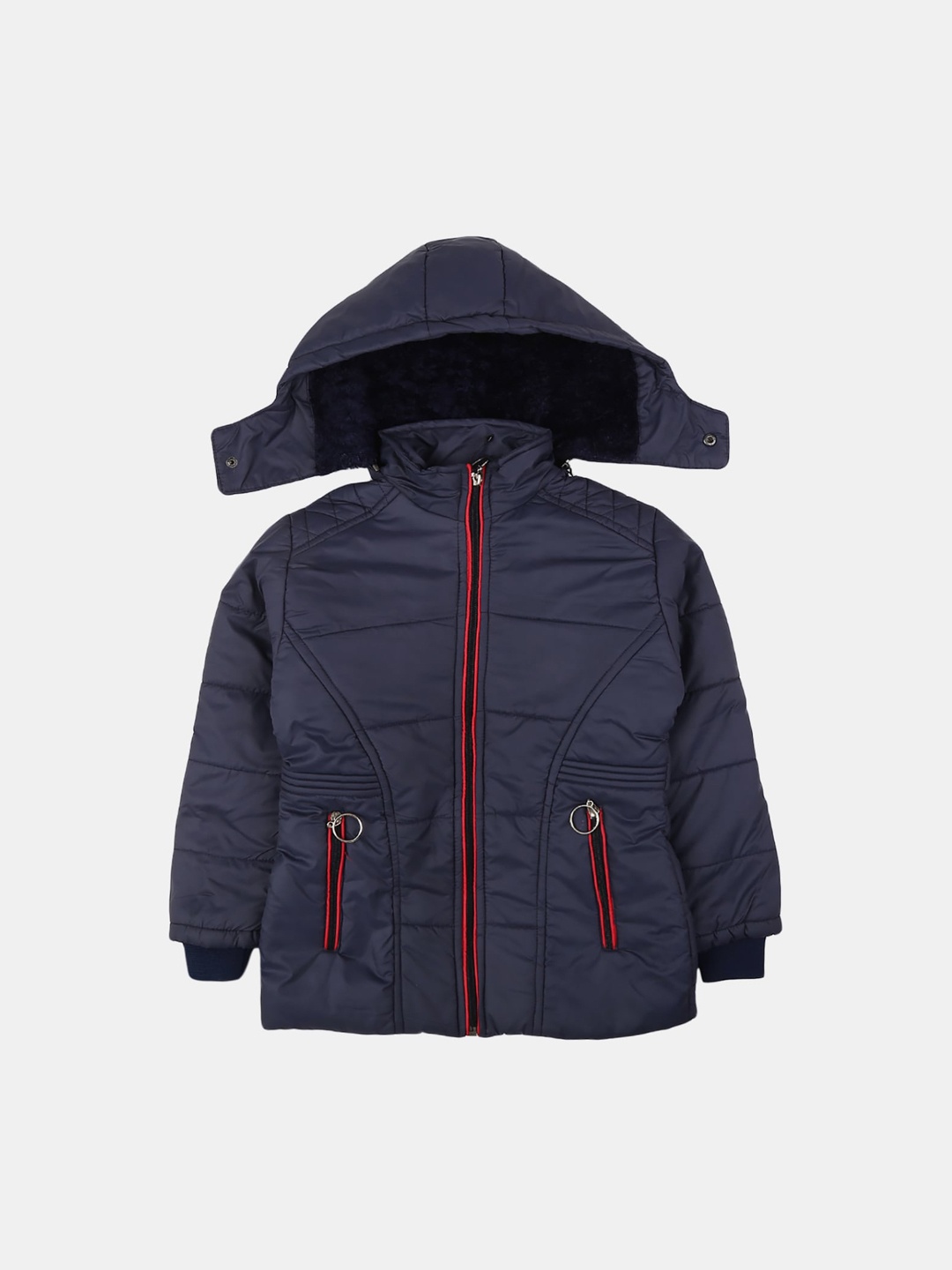 

V-Mart Girls Lightweight Cotton Outdoor Padded Jacket, Navy blue