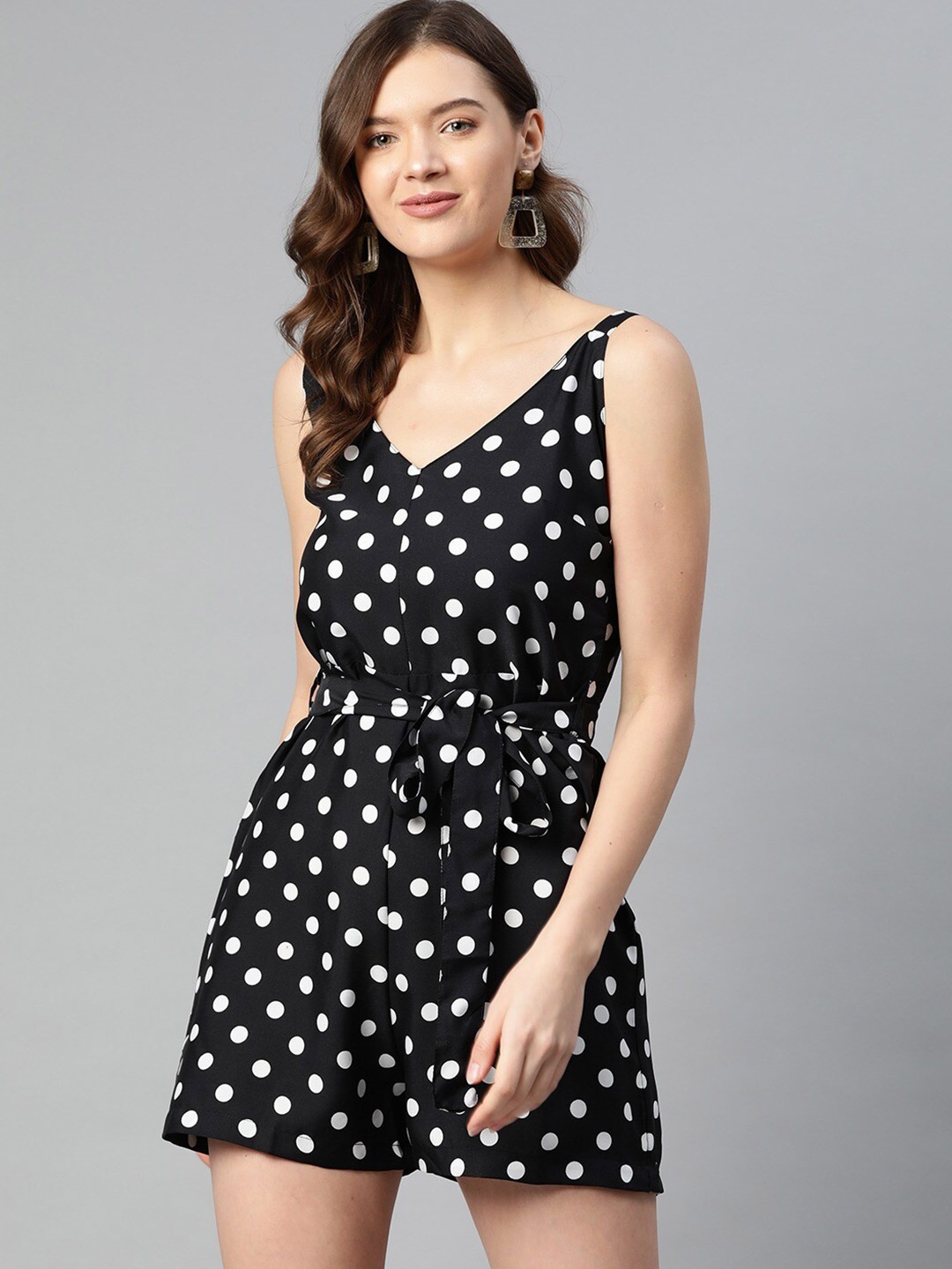 

Sleek Italia Printed Jumpsuit, Black