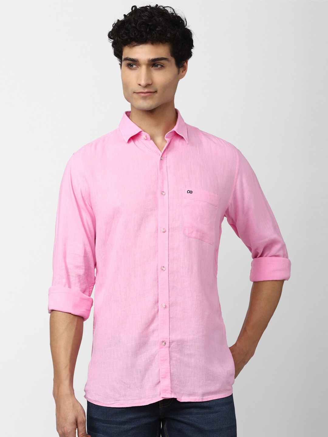

Peter England Casuals Men Cotton Casual Shirt, Pink