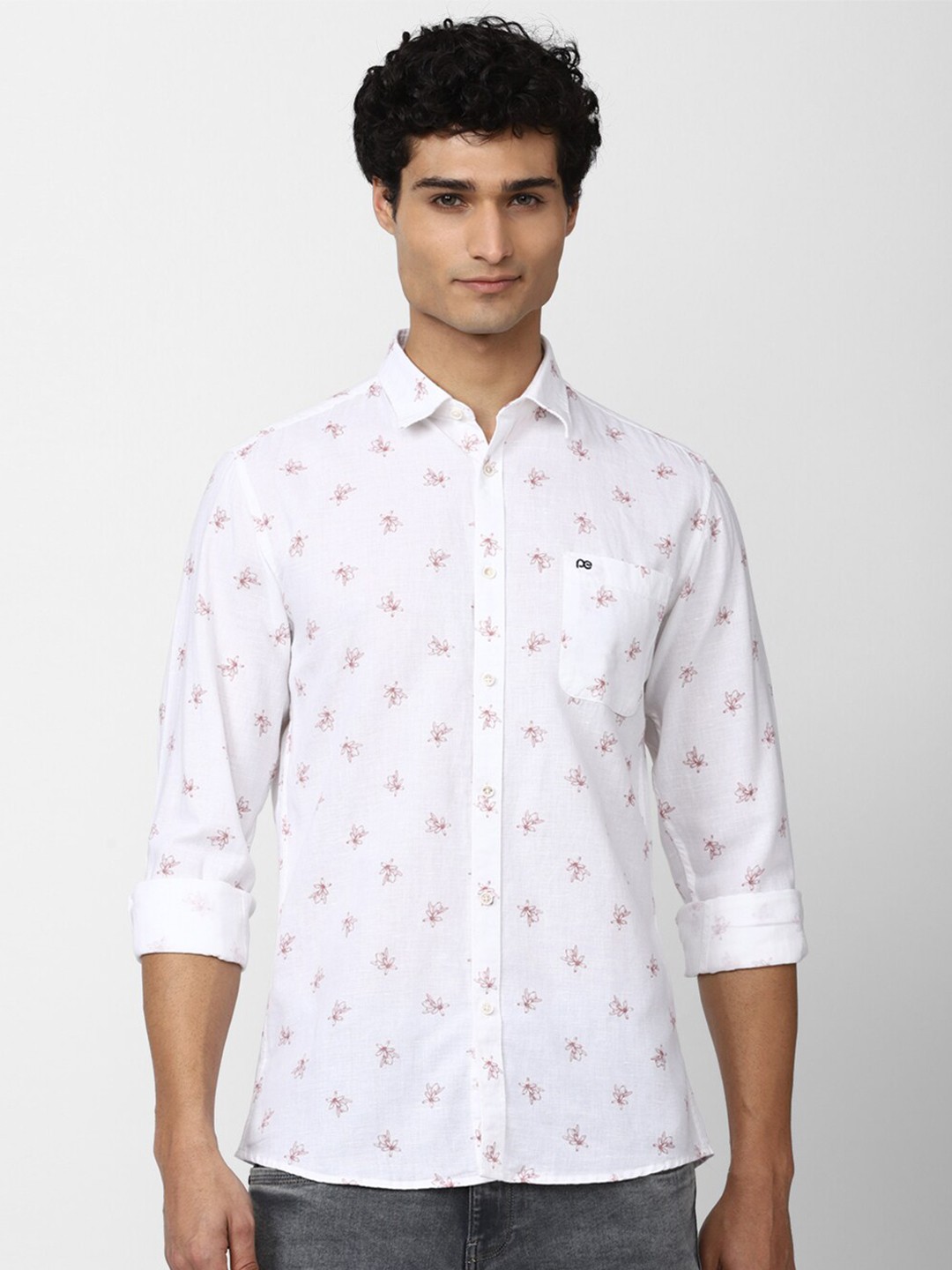 

Peter England Casuals Men Cotton Printed Casual Shirt, White