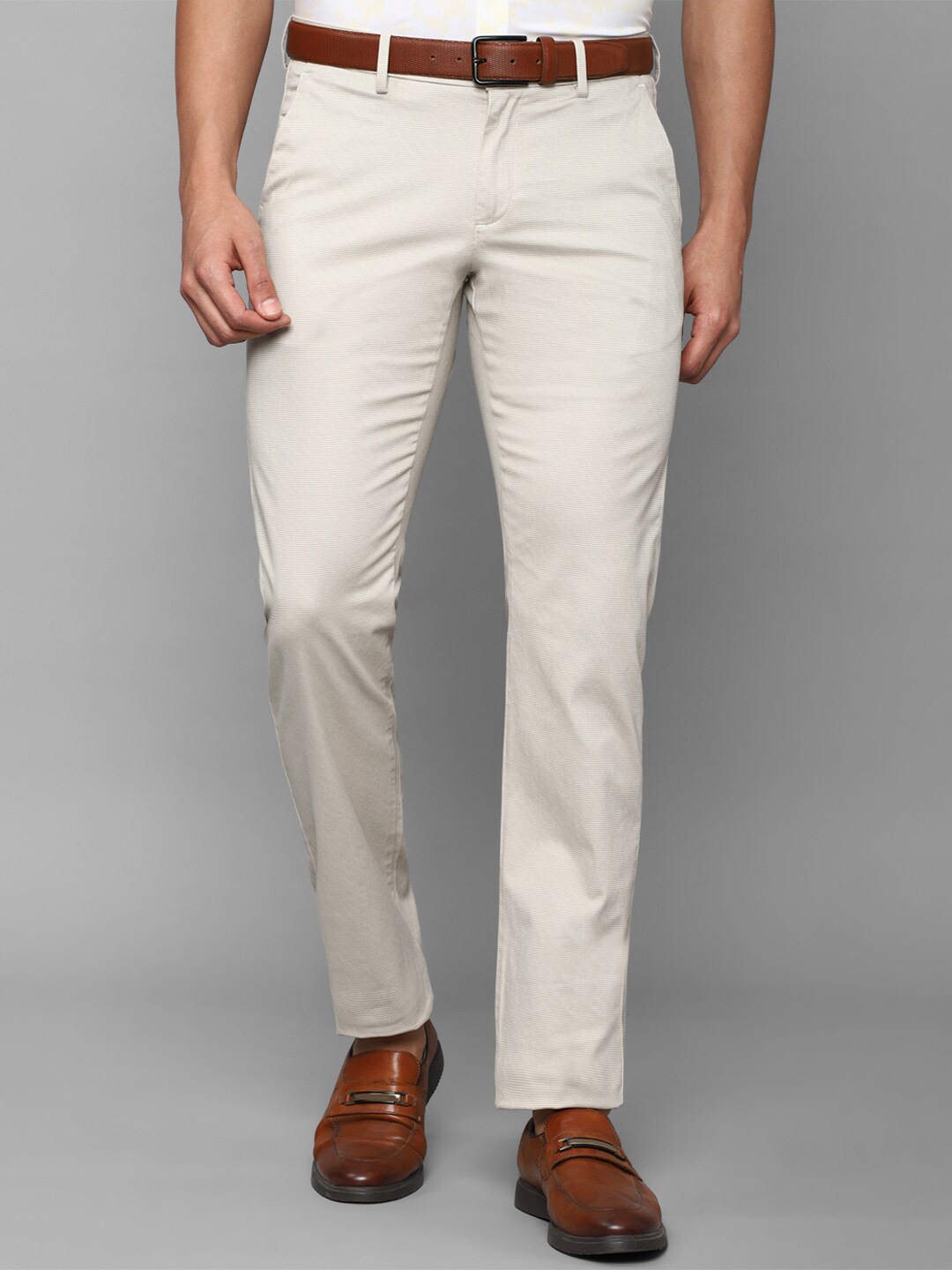 

Allen Solly Men Chinos Slim Fit Trousers, Cream