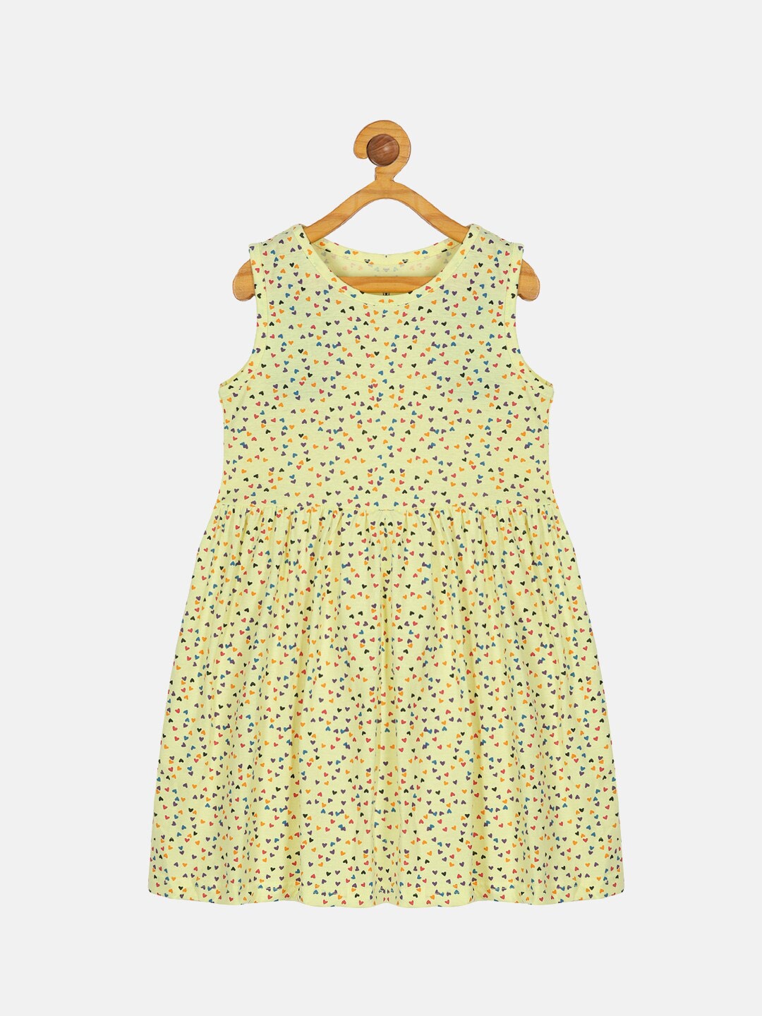 

KiddoPanti Girls Pure Cotton Dress, Yellow